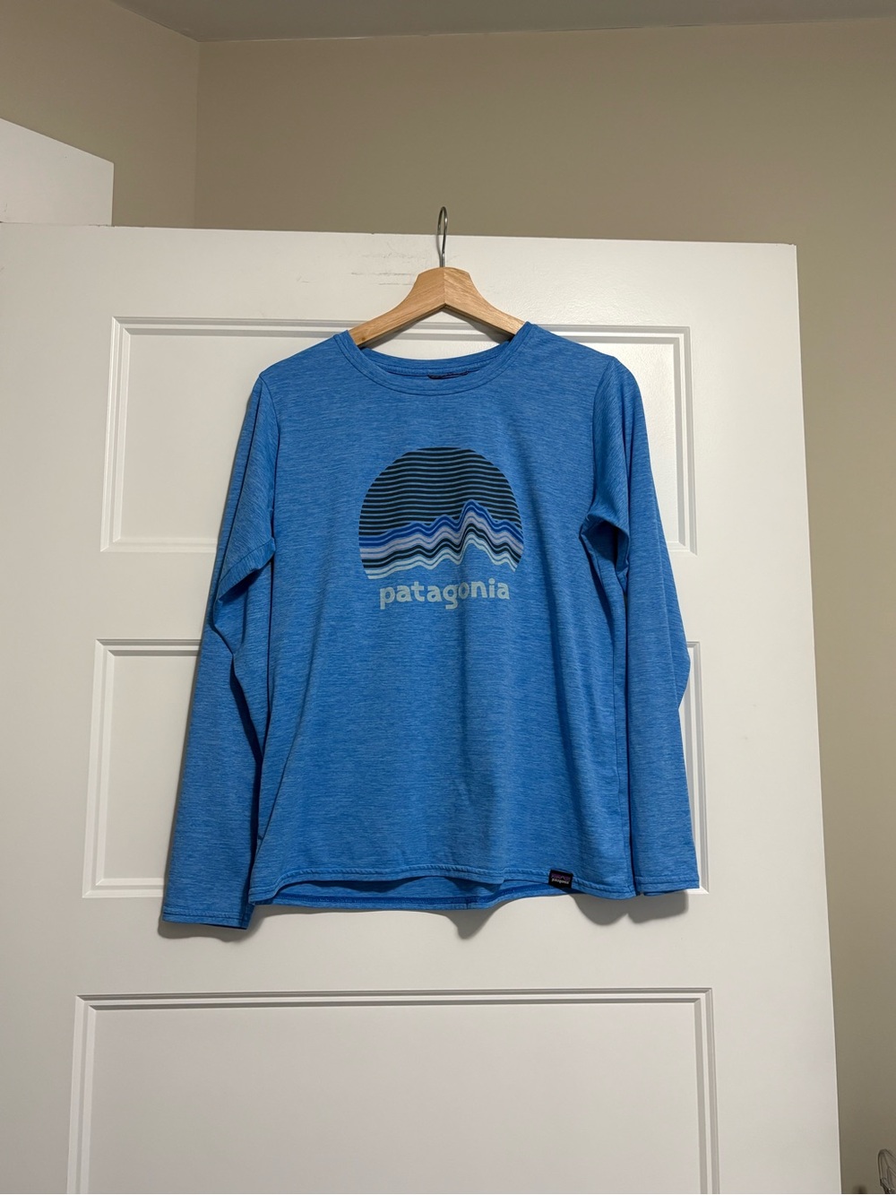 Patagonia Heathered Sky Blue Capilene Cool Daily Tee